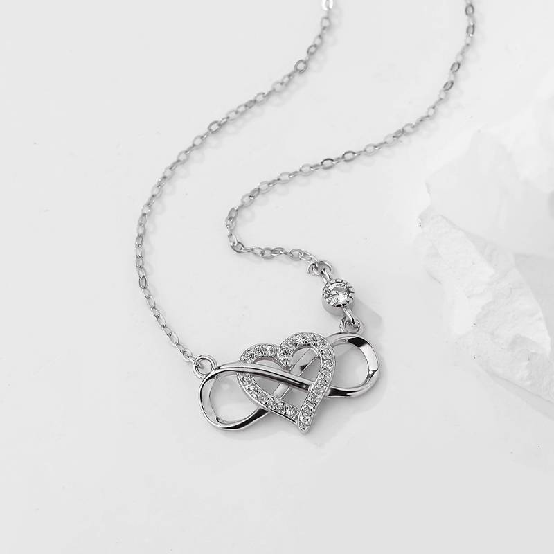 Brd Jewelry 925 Sterling Silver Infinity Heart Necklace For Women & Girls : BRD293125