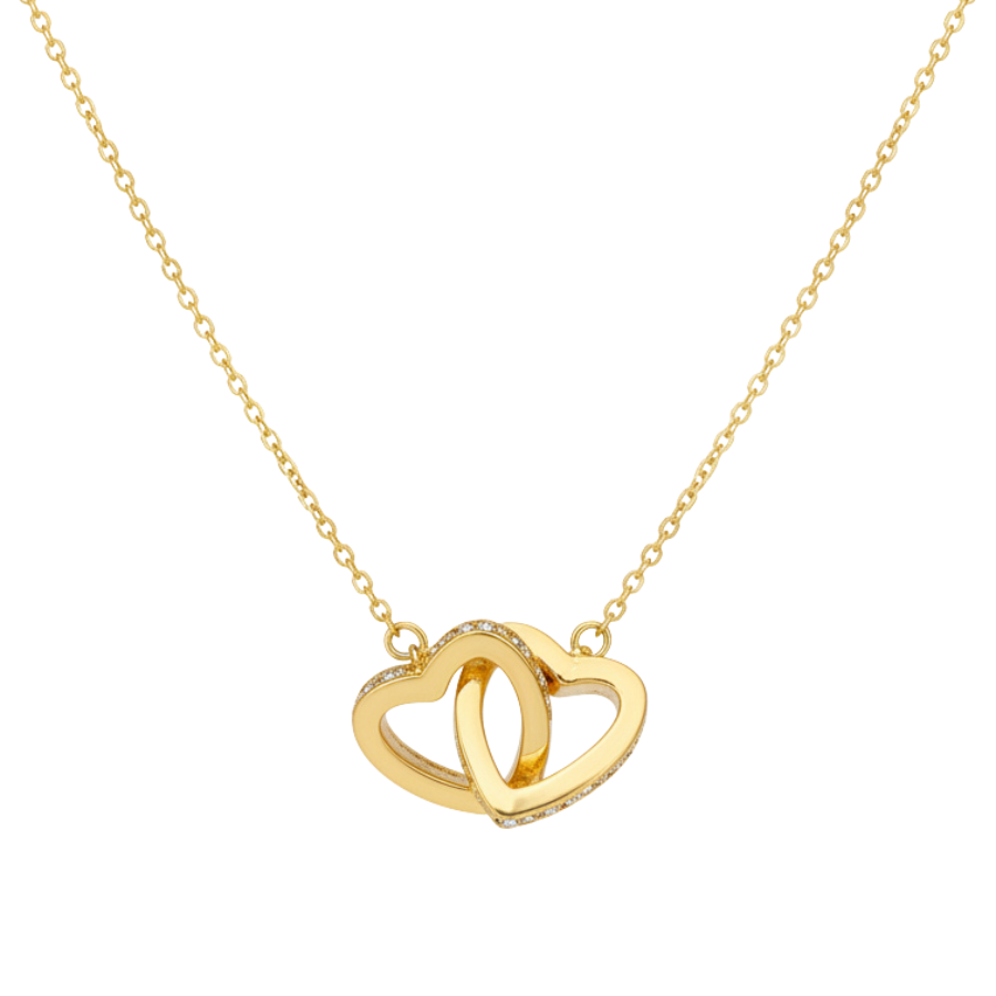 Duo Heart Necklace For Women | Romantic Double Heart Pendant Jewellery : 3213896505