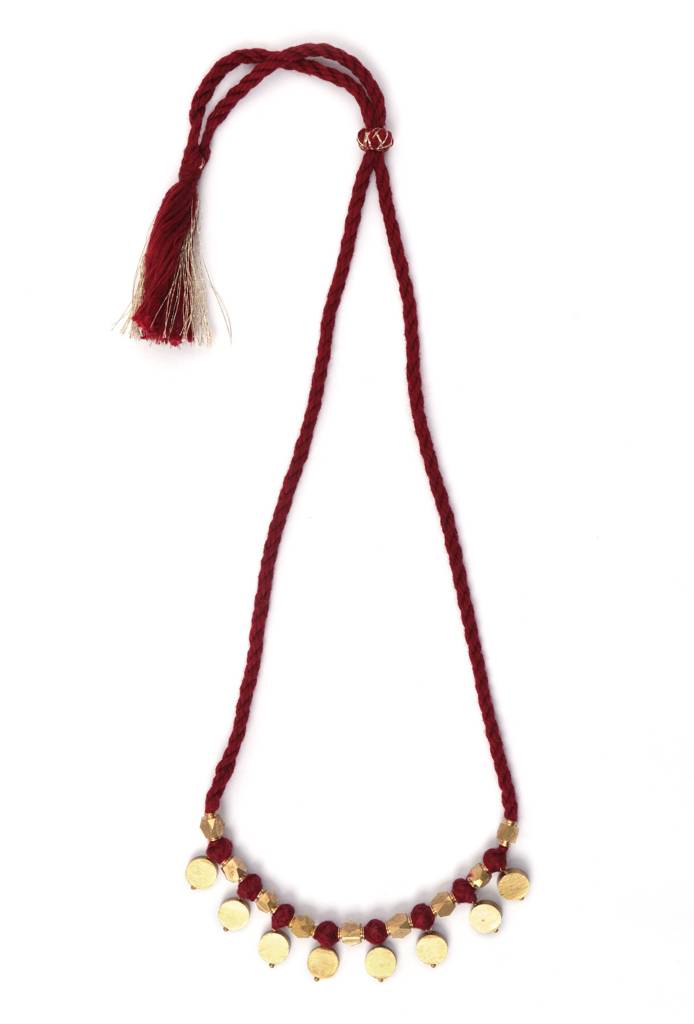 Sareen Maroon Necklace : TS-JLM-01-12