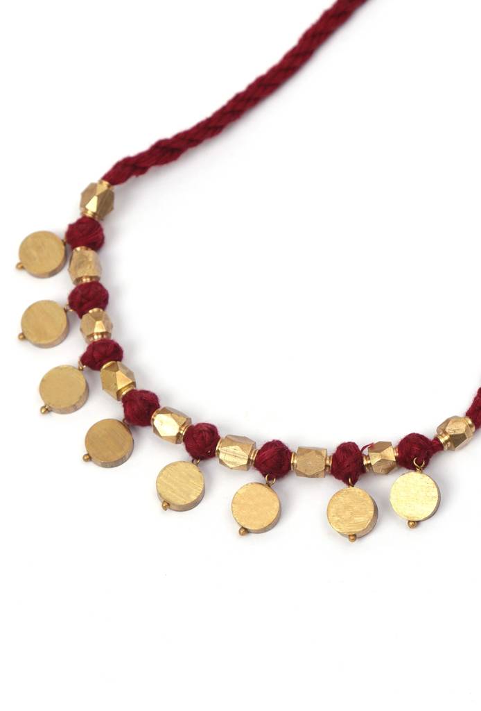 Sareen Maroon Necklace : TS-JLM-01-12