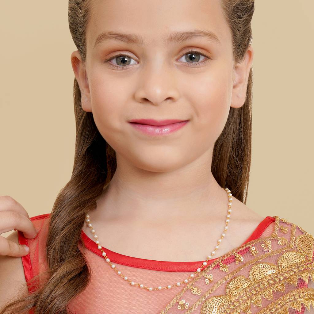 Golden Pearl Necklace : RRKDEC22-73