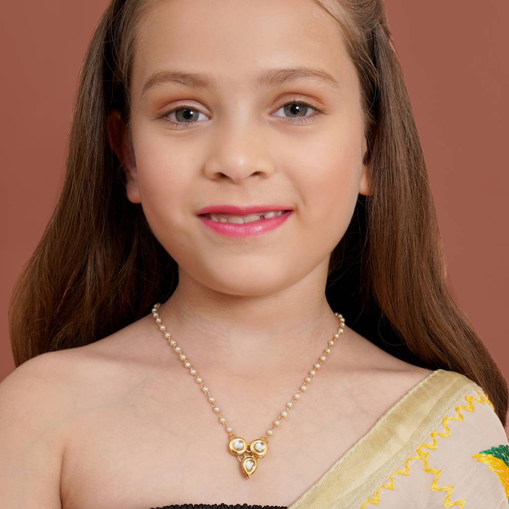 Teardrop Kundan Necklace : RRKDEC22-70