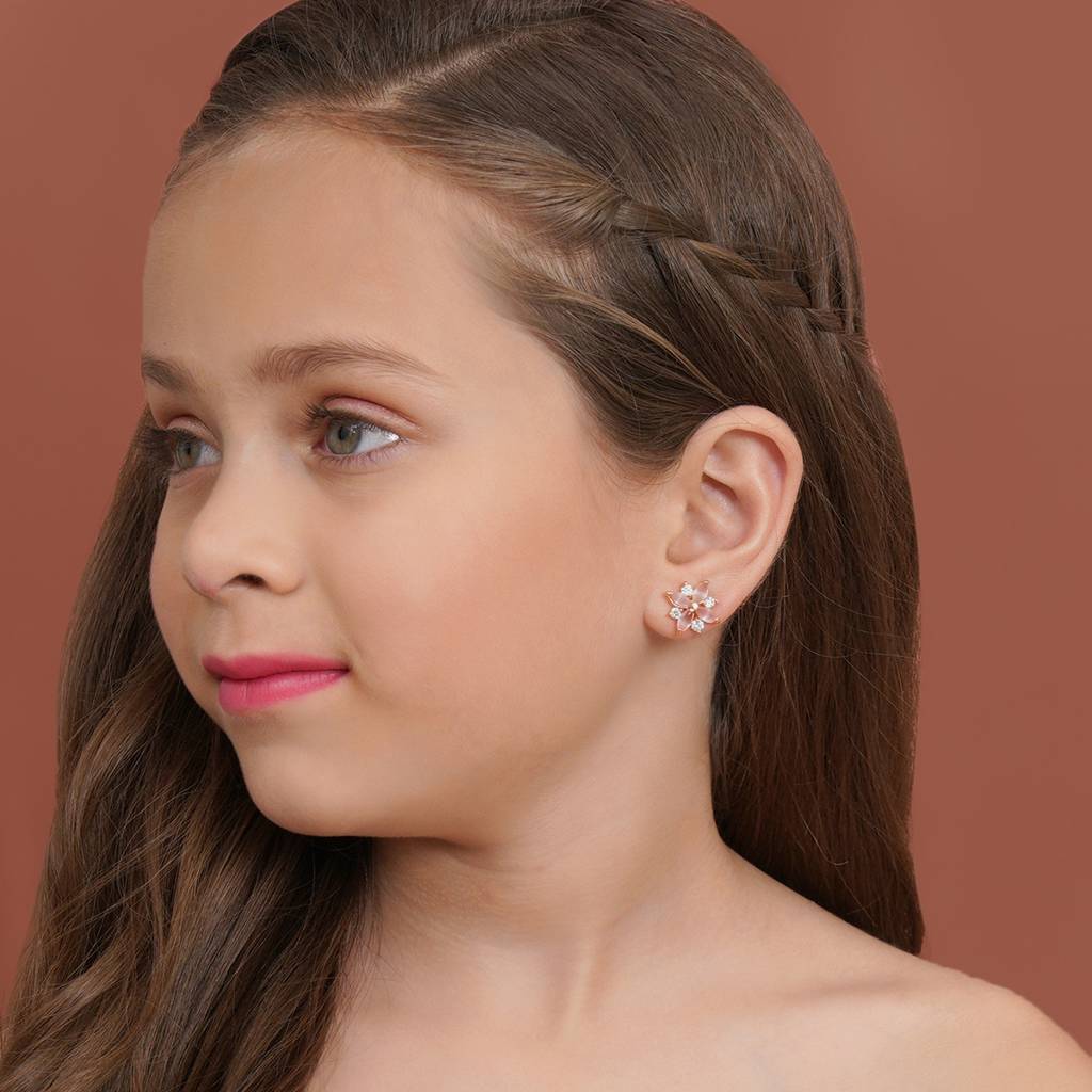 Pink Diamond Studs : RRKDEC22-18