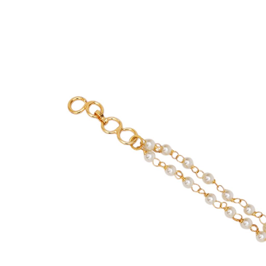 Kundan Bracelet With Layered Pearls : RRKDEC22-71