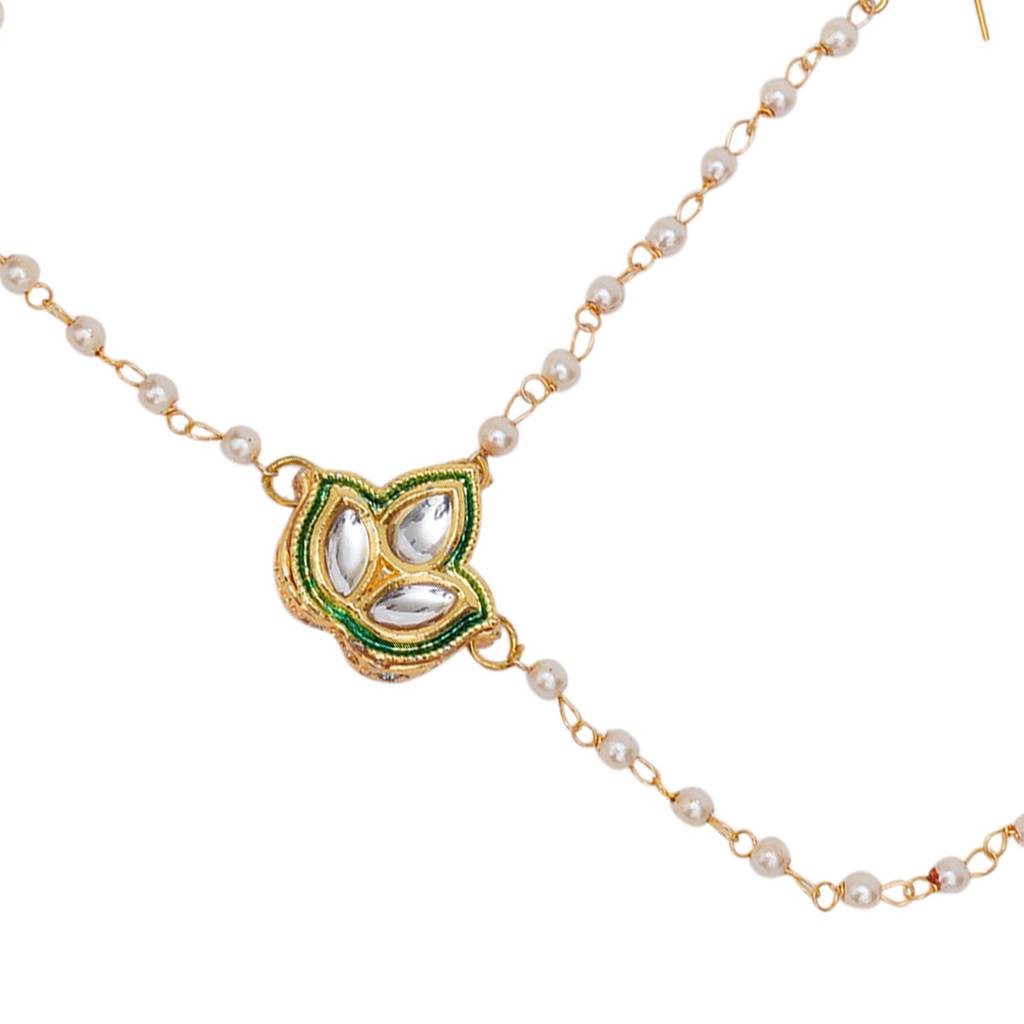 Leaf Meenakari Kundan Matha Patti : RRKDEC22-30