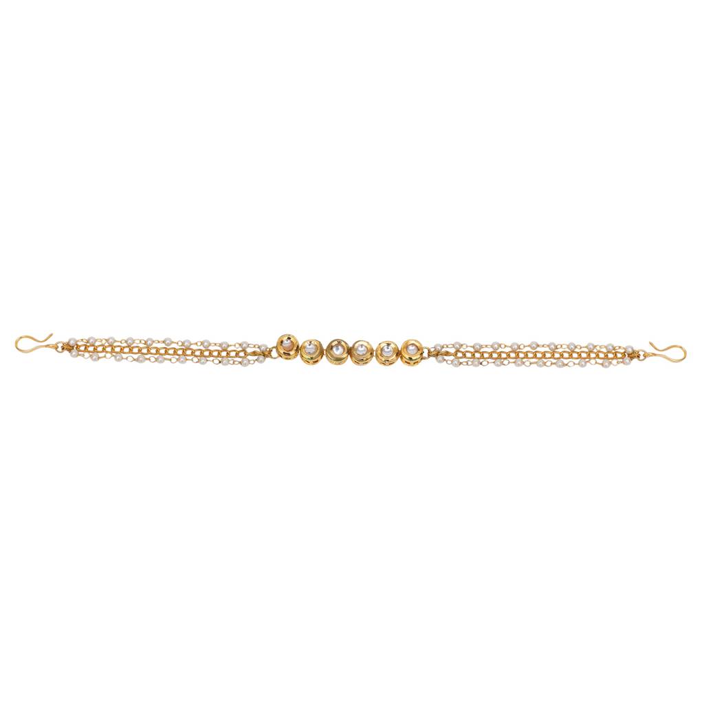 Pearl Kundan Hair Band : RRKDEC22-27