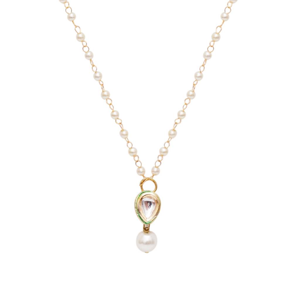 Kundan & Pearl Drop Necklace : RRKDEC22-79