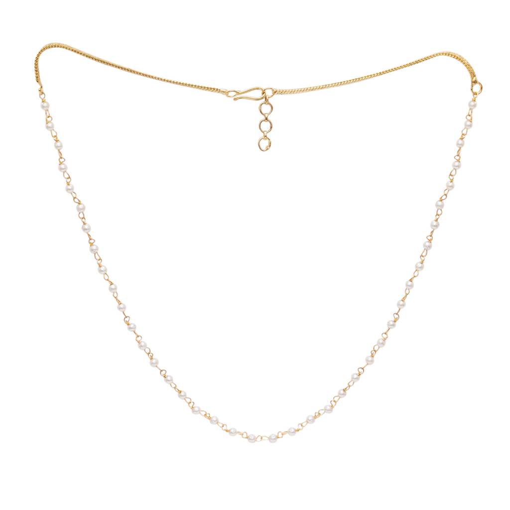 Golden Pearl Necklace : RRKDEC22-73