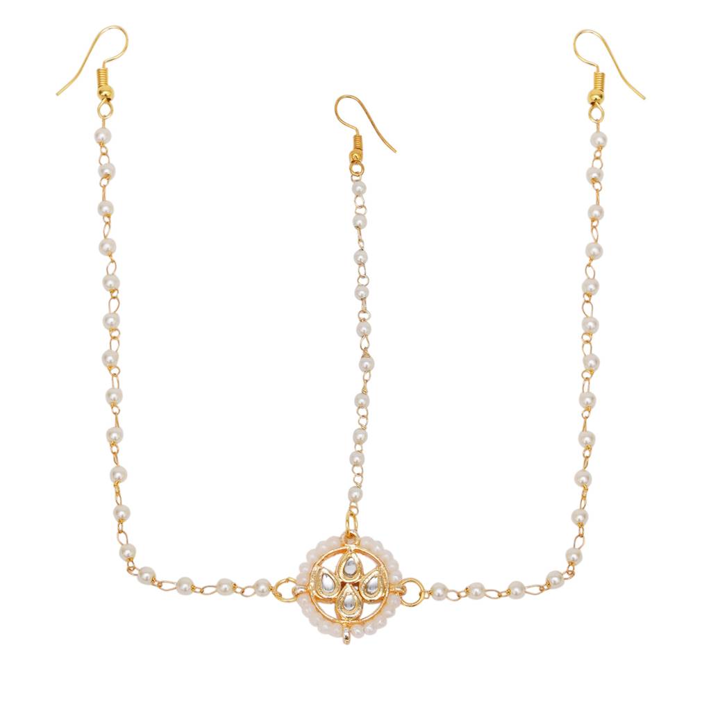 Round Center Piece Kundan Matha Patti : RRKDEC22-33