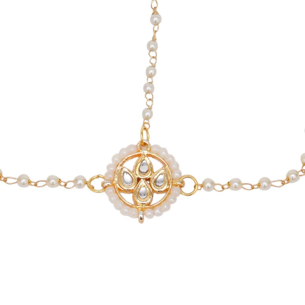 Round Center Piece Kundan Matha Patti : RRKDEC22-33