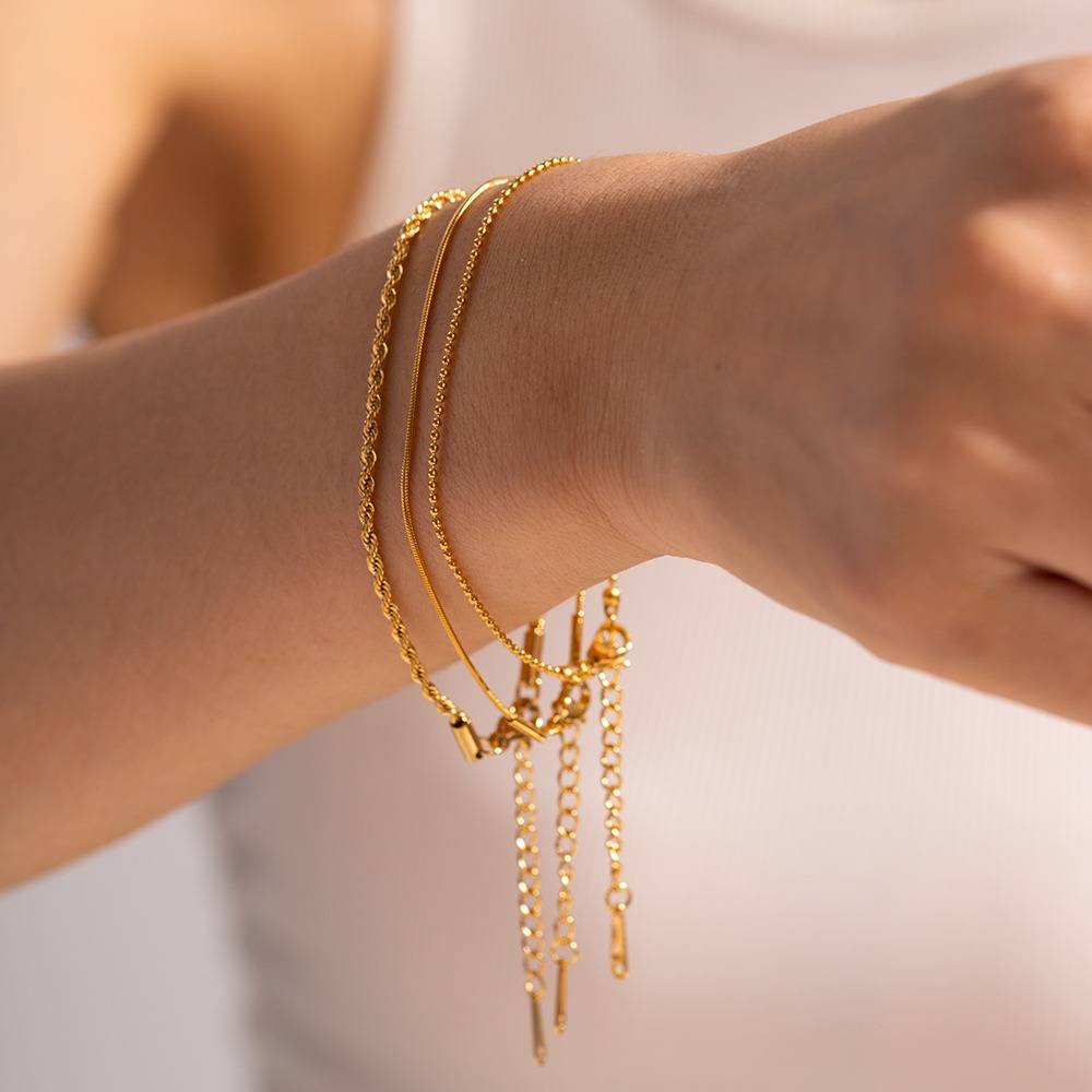 Gold Plated Daily Wear Moana Set Of 3 Bracelet : JDBW2304003