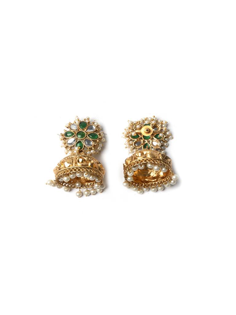 Â Exquisite Kundan Jhumki Earrings For Women With Intricate Detailing : JHM1