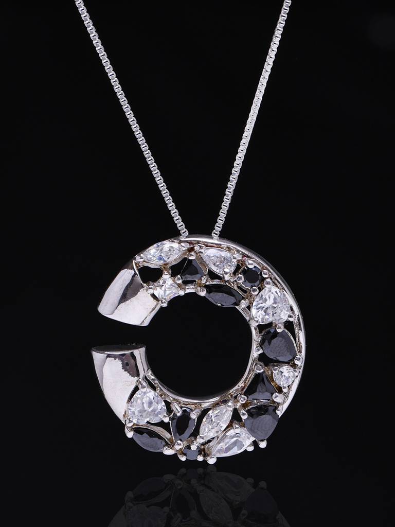Sterling Silver Pendant With Cubic Zirconia : JMM72