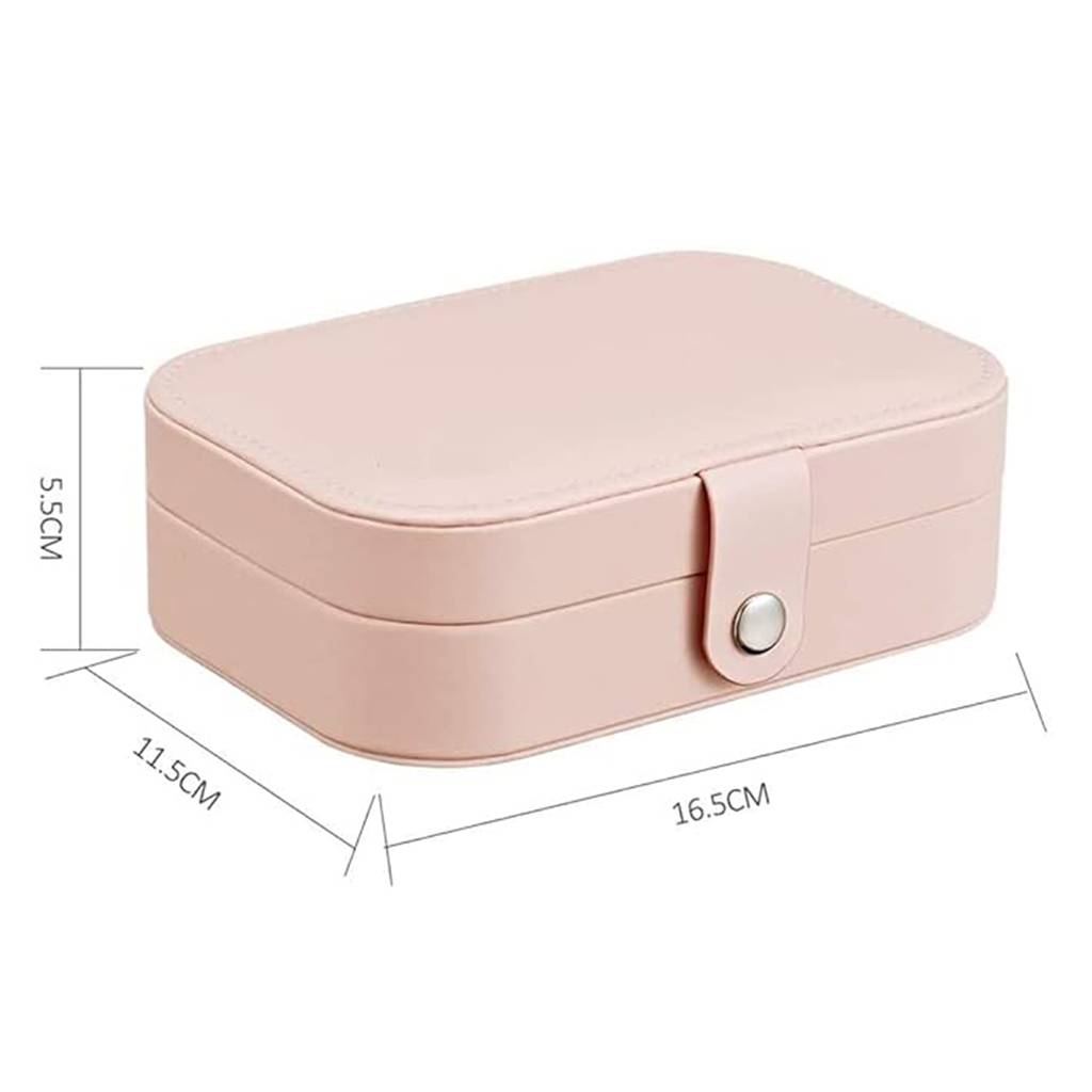 le Jewellery Organiser Box Pink Leather Portable Big Size White Jewellery Storage Box Case With Dividers C : JOB-002-PINK-JO-BOX