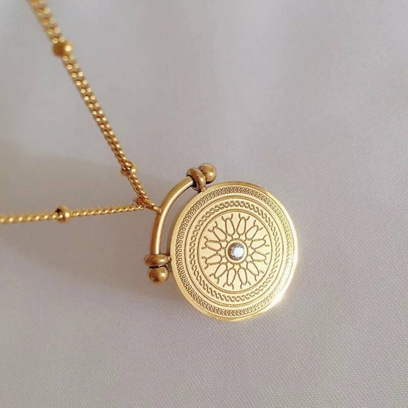 18Kt Gold Plated Roman Necklace, Julia