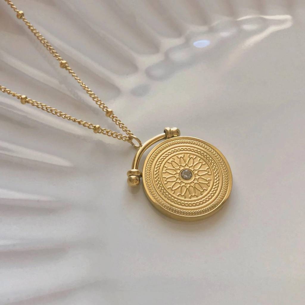18Kt Gold Plated Roman Necklace, Julia