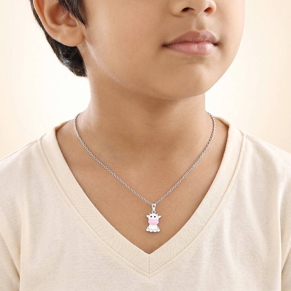 925 Silver Moo Magic Kids Pendant With Link Chain|Gifts For Kids| With Certificate Of Authenticity And 925 Stamp | 6  : KPD037