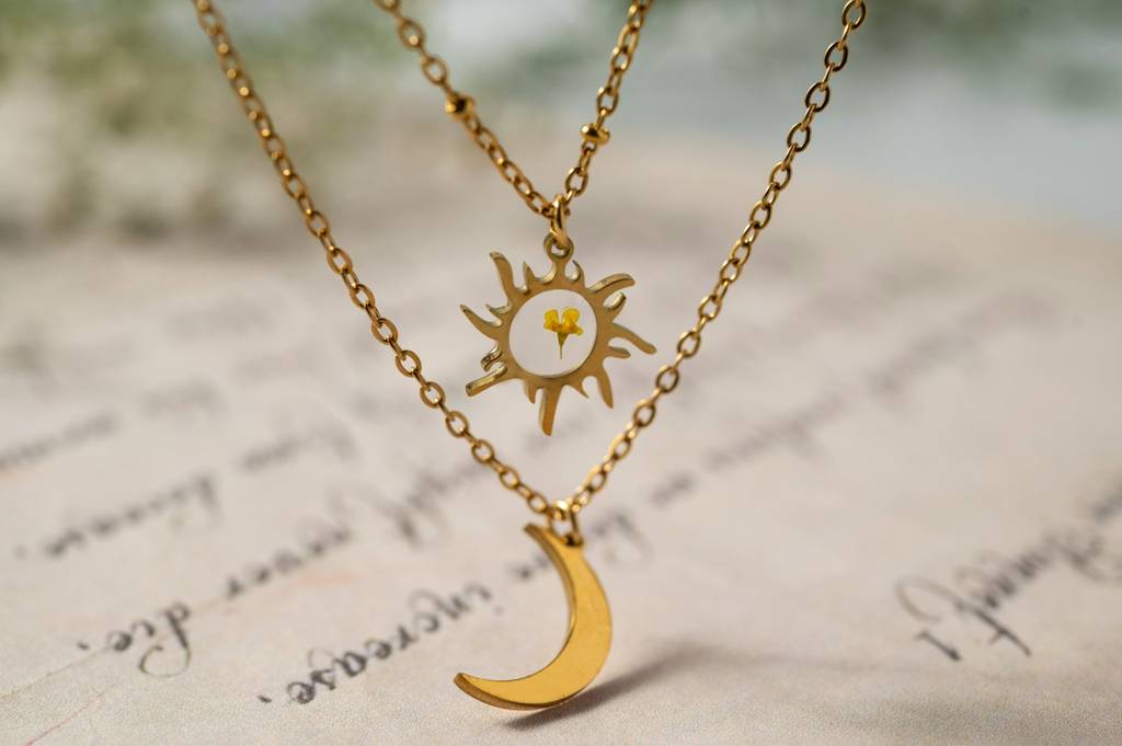 Night And Day Floral Necklace - Citrine : LA-ND-CF