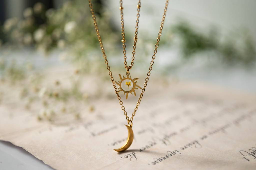 Night And Day Floral Necklace - Citrine : LA-ND-CF