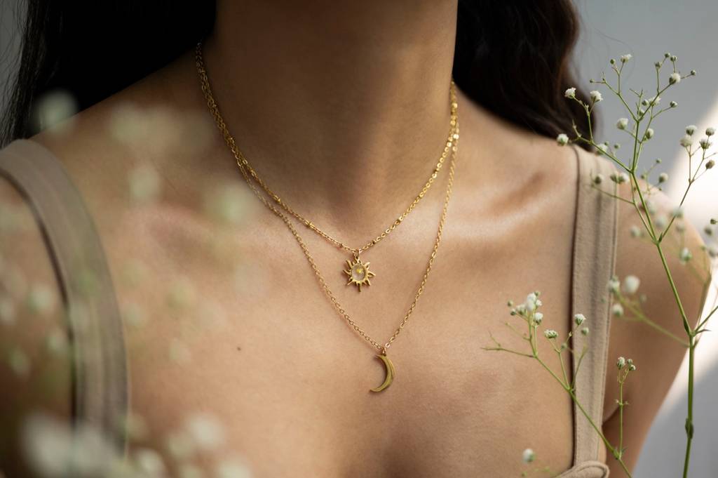 Night And Day Floral Necklace - Citrine : LA-ND-CF