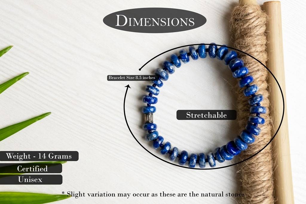 Lapis Lazuli Healing Gemstone Bracelet : LAPIS-LAZULI-BRACELET