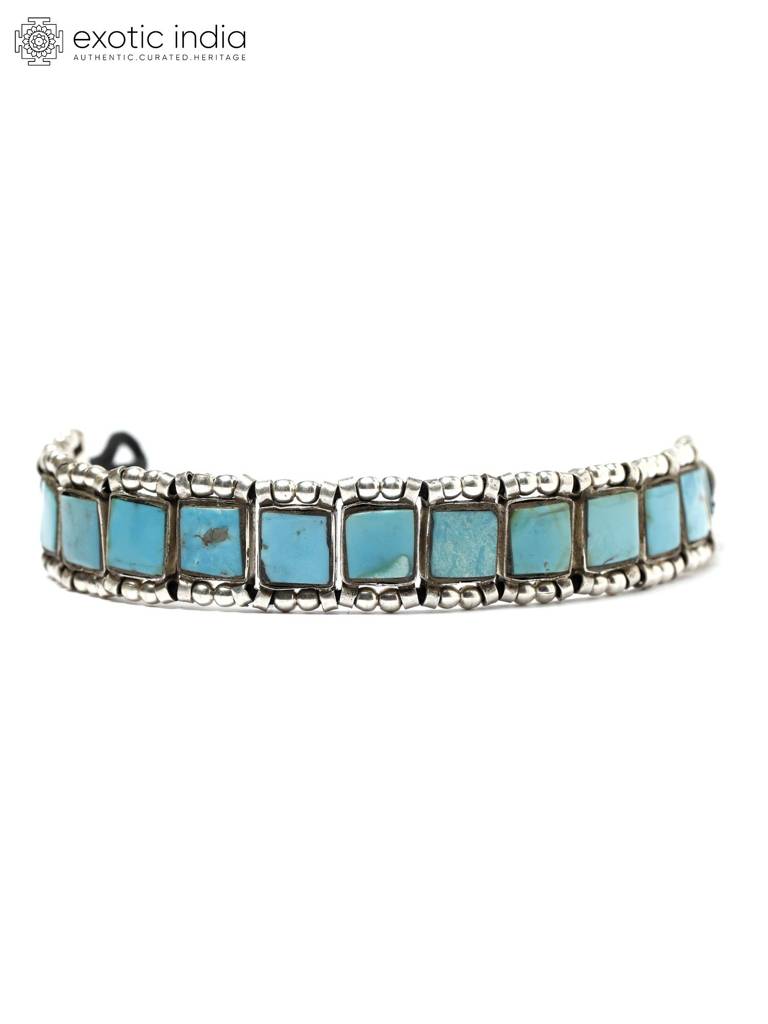Sleeping Beauty Turquoise Gemstone Sterling Silver Bracelet : LDD377