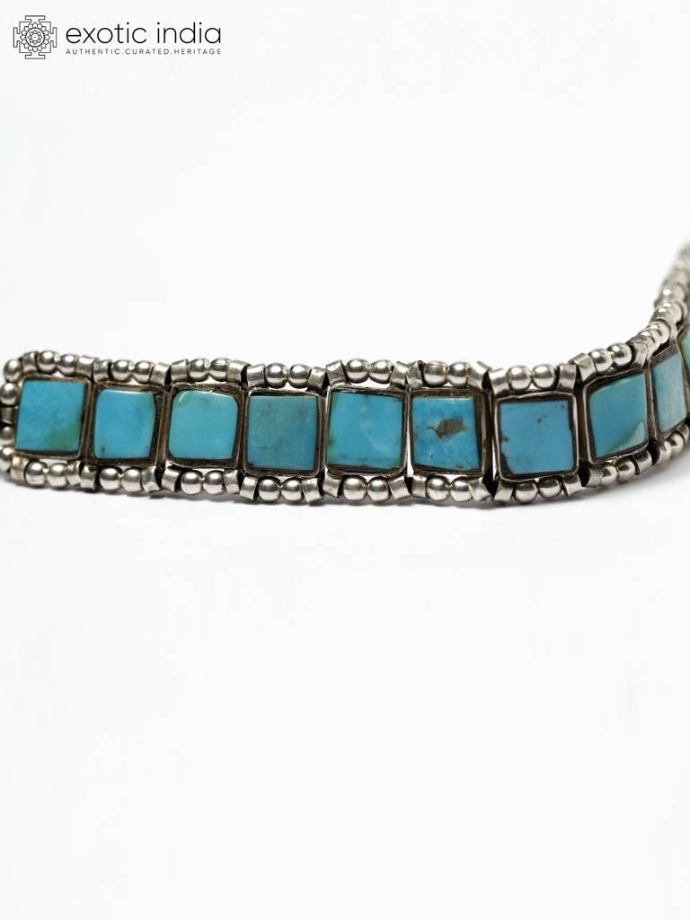 Sleeping Beauty Turquoise Gemstone Sterling Silver Bracelet : LDD377