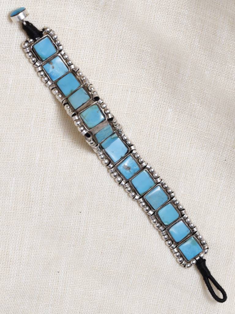 Sleeping Beauty Turquoise Gemstone Sterling Silver Bracelet : LDD377