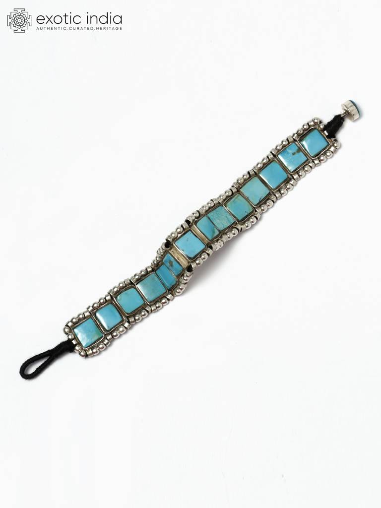 Sleeping Beauty Turquoise Gemstone Sterling Silver Bracelet : LDD377