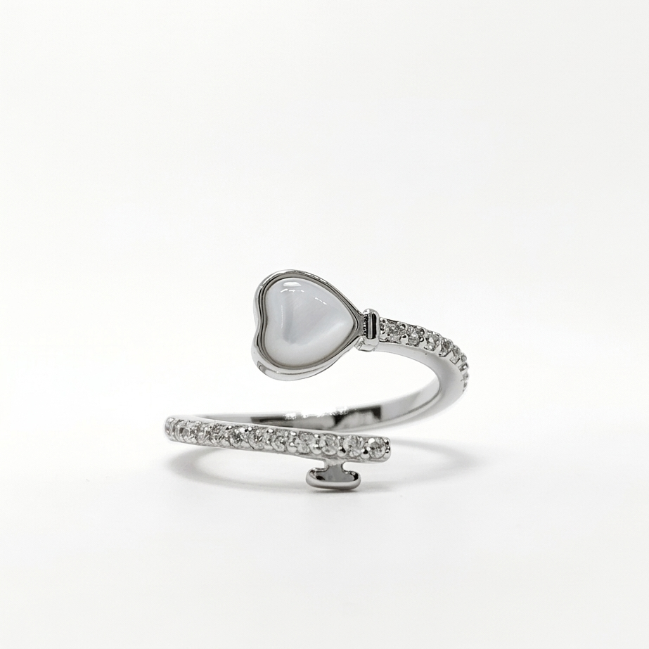 Heart Crush 925 Silver Ring – Cute Romantic Ring For Everyday Style : LRG-110080