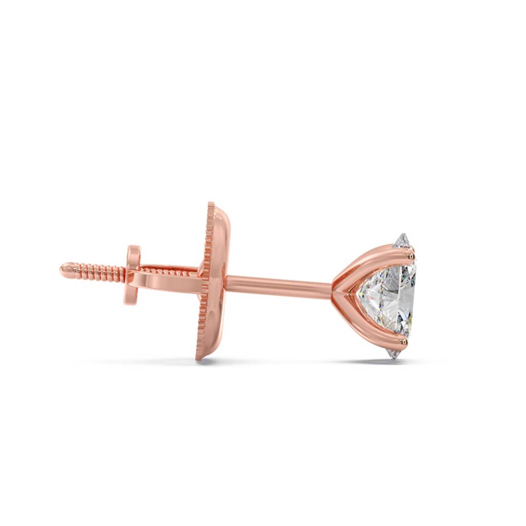 Oval Solitaire Lab Grown Diamond Stud Earrings For Women |Bis Hallmarked And Igi Certified Vvs-Vs Ef Cvd Diamonds : LJ-E00358