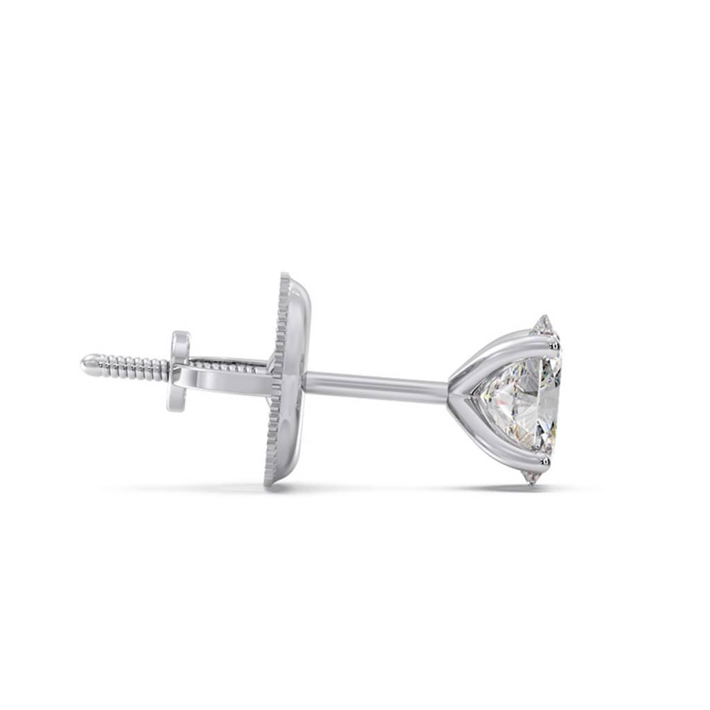 Oval Solitaire Lab Grown Diamond Stud Earrings For Women |Bis Hallmarked And Igi Certified Vvs-Vs Ef Cvd Diamonds : LJ-E00358