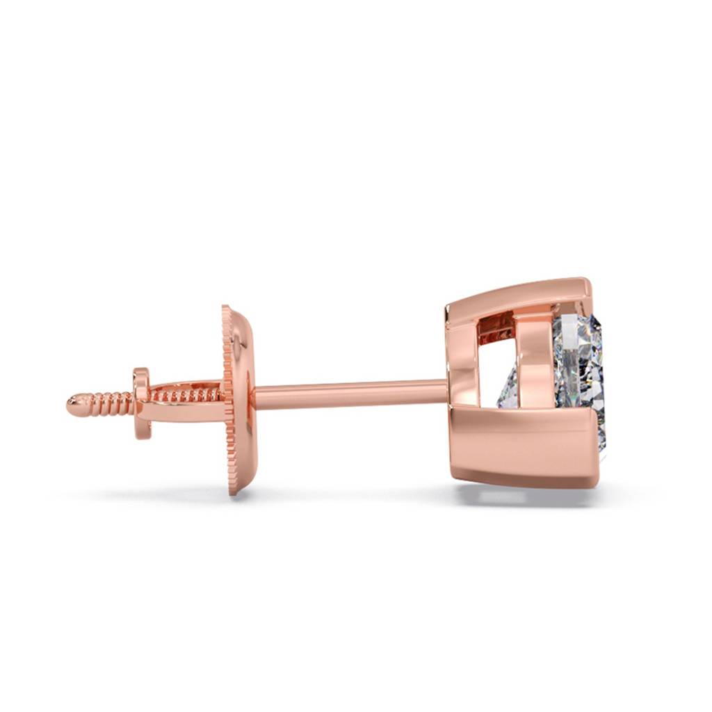 Split Trillion Cut Diamond Men'S Single Ear Stud Earring | Bombay Screw | Certified Lab Grown Diamond | Bis Hallma : LJ-ME0004
