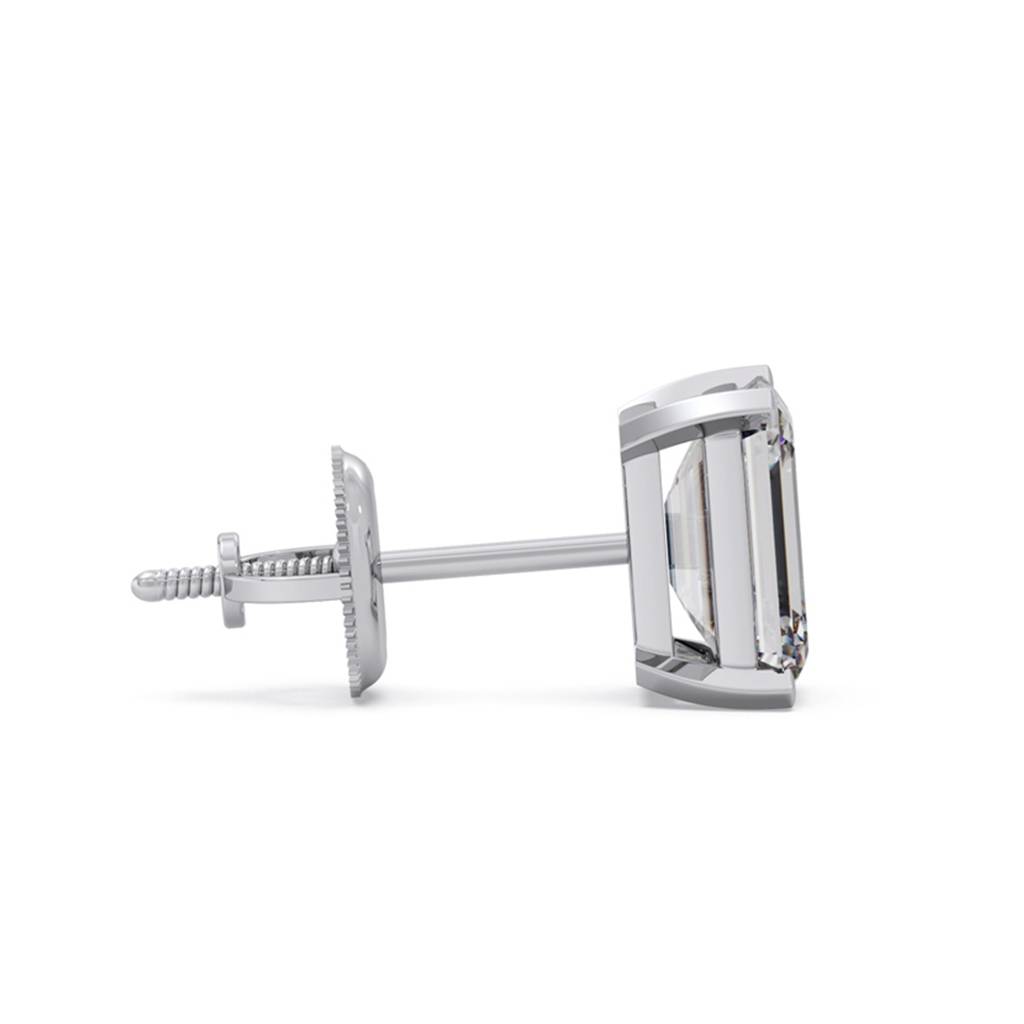 Emerald Solitaire Men'S Stud | Bis And Igi Certified Fine Jewelry | Bombay Screw | 14Kt Yellow Gold | Lab Grown Cv : LJ-ME0014