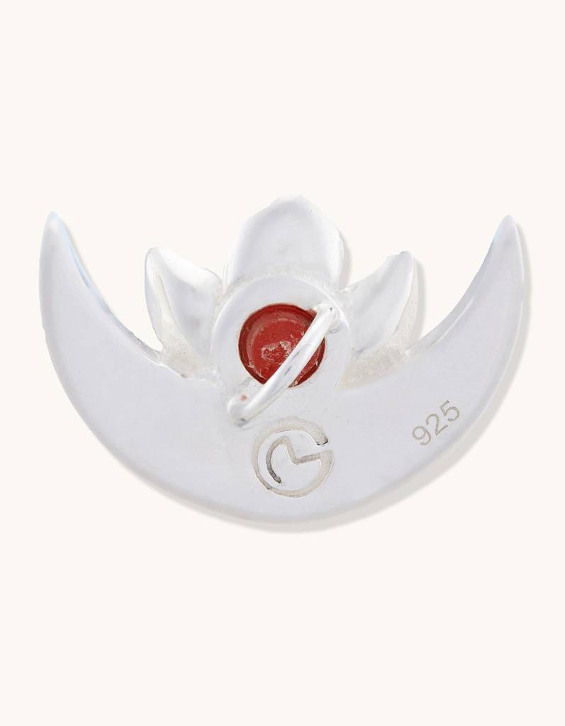 Carnelian & Kundan Half Moon Pendant : LLPE106