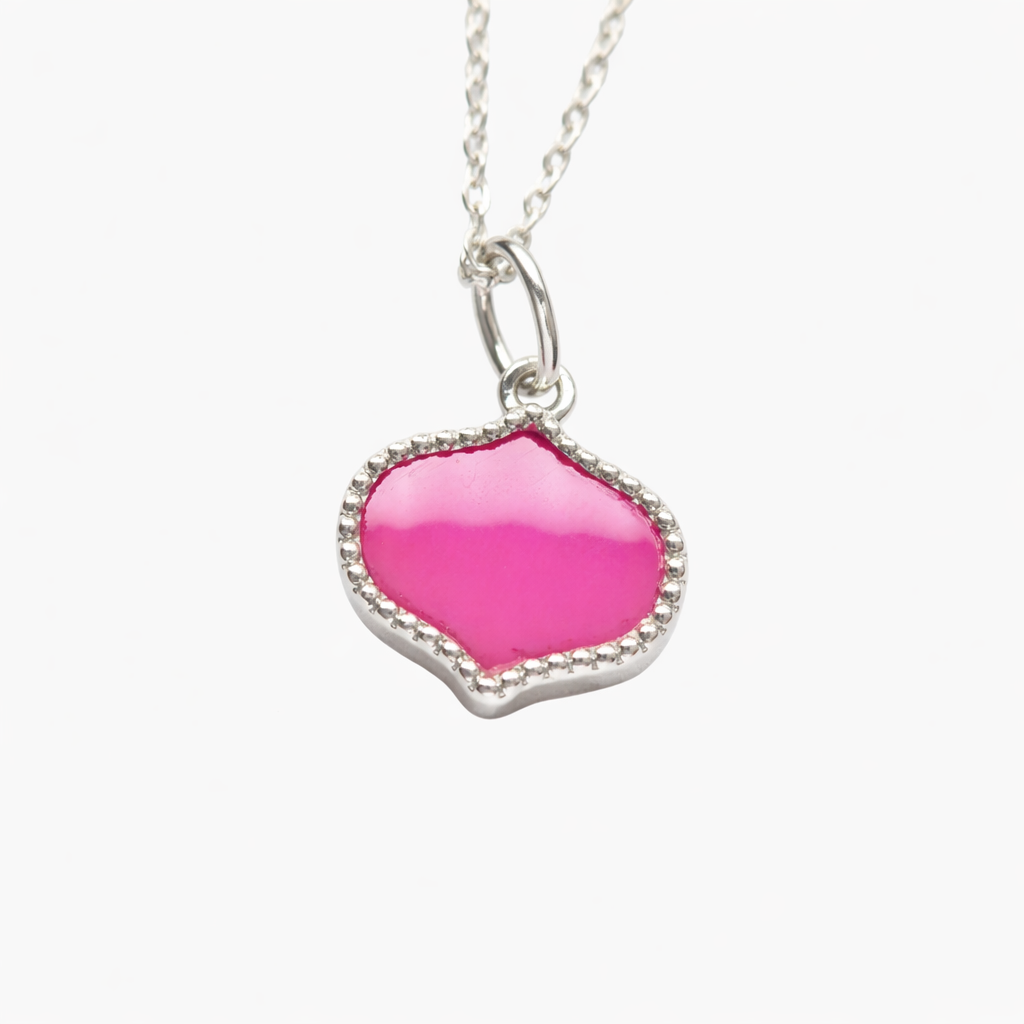 Lotus Gemstone Detachable Pendant : PD-LS06-SL-PNK