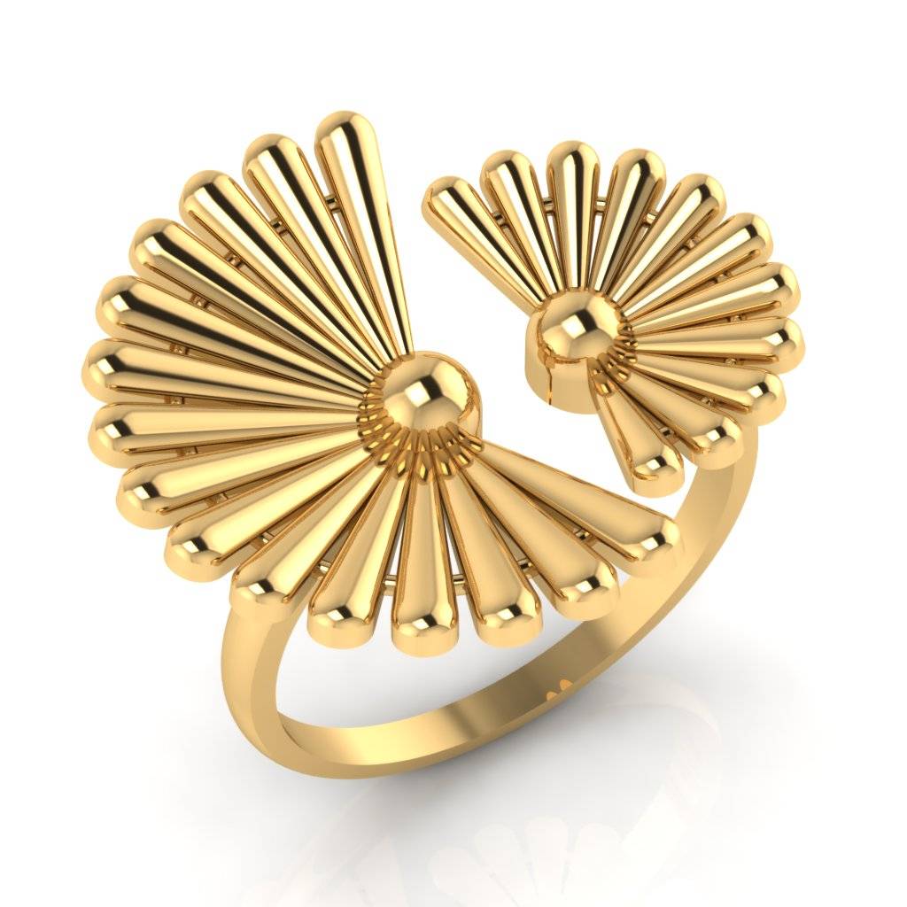 Silver Zircon Sunrise Ring