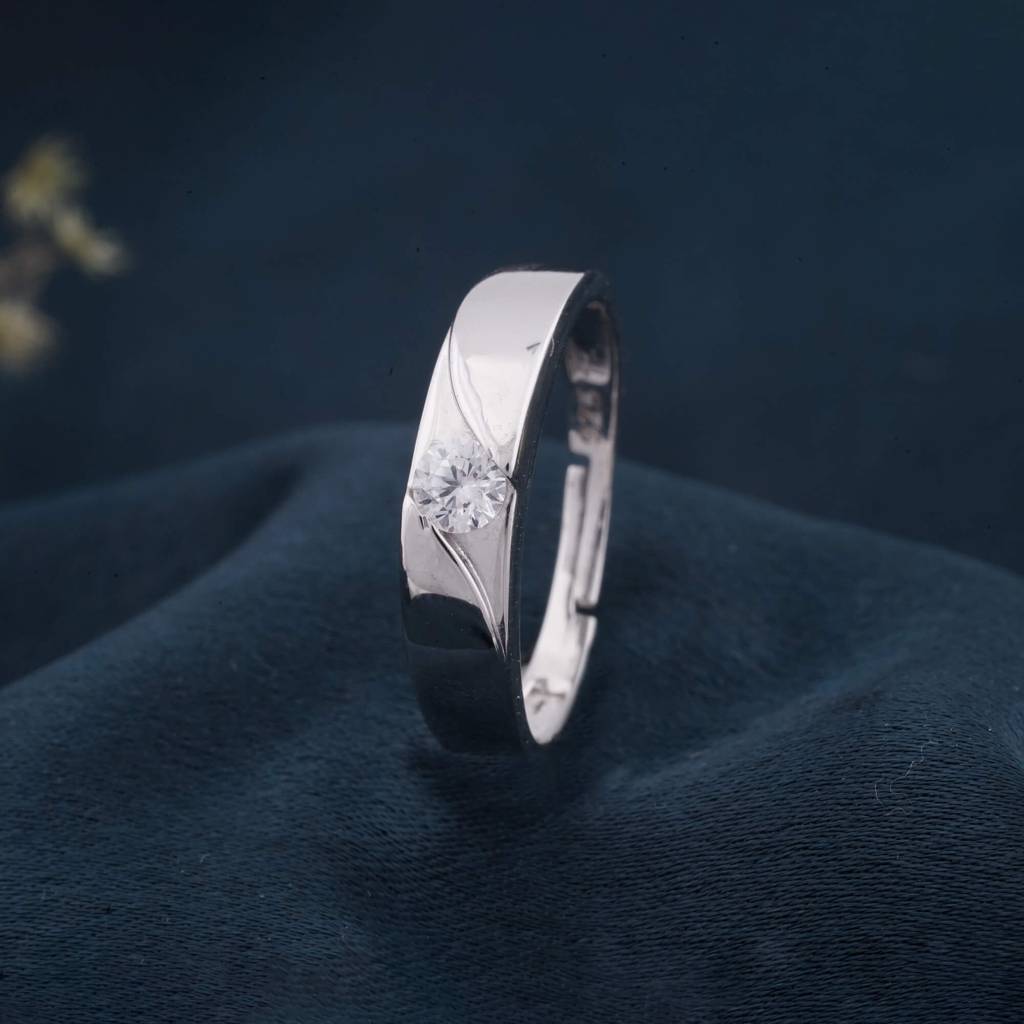 Silver Criss Cross Band For Men'S : ZLCPLR-1011-MW