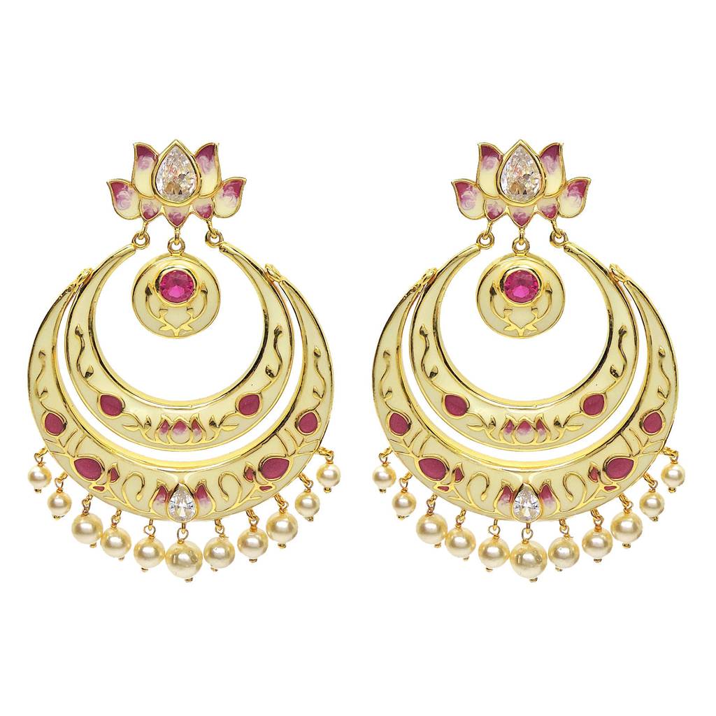 Classic Lotus Chandbali : 2227ECB