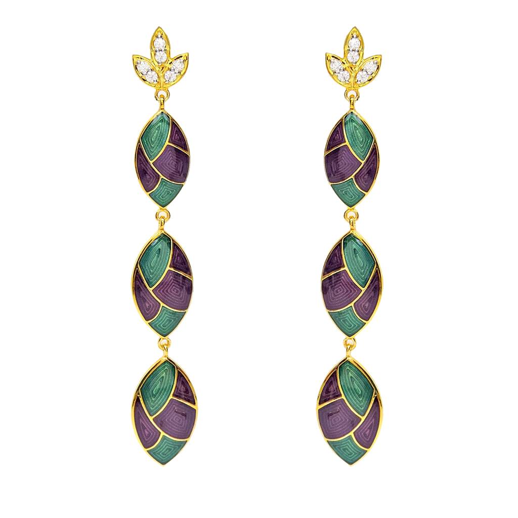 Long Triple Teardrop Earrings : 2157ER