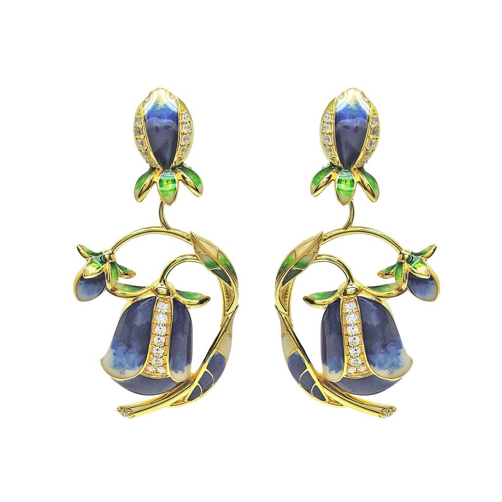 Drop Dead Blue Tulip Earring : 6188ER