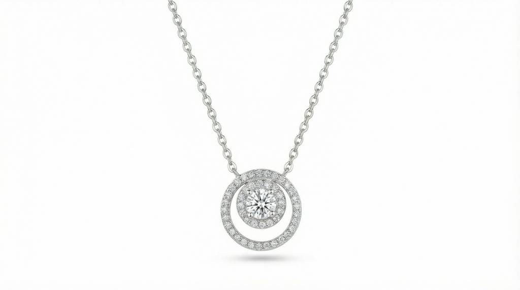 Orbit Pendant Necklace For Women | Modern Circular Motion Inspired Jewellery : 7310552266