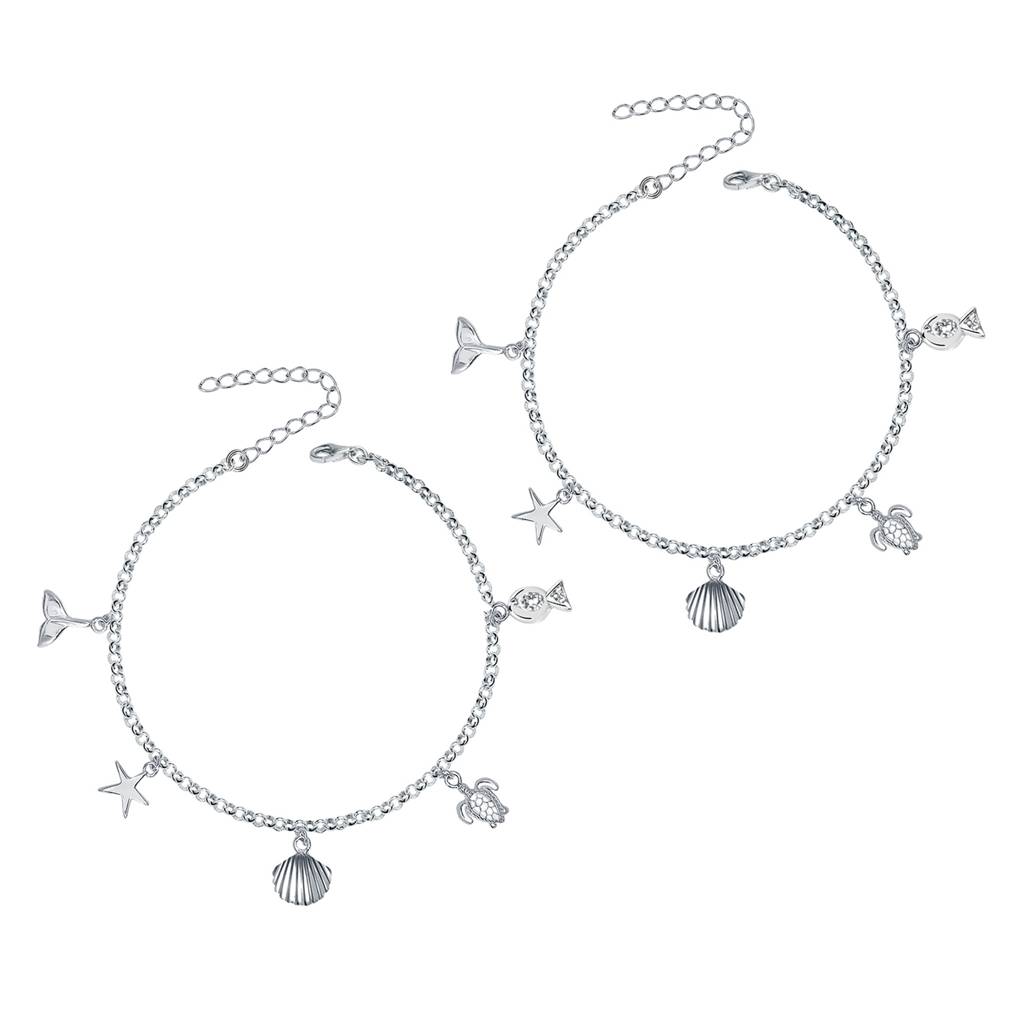 Ocean Charm Beach Anklet ( Pair ) : MAN24730110HIA18SL