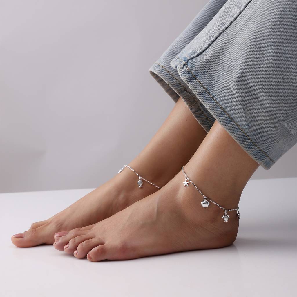 Ocean Charm Beach Anklet ( Pair ) : MAN24730110HIA18SL