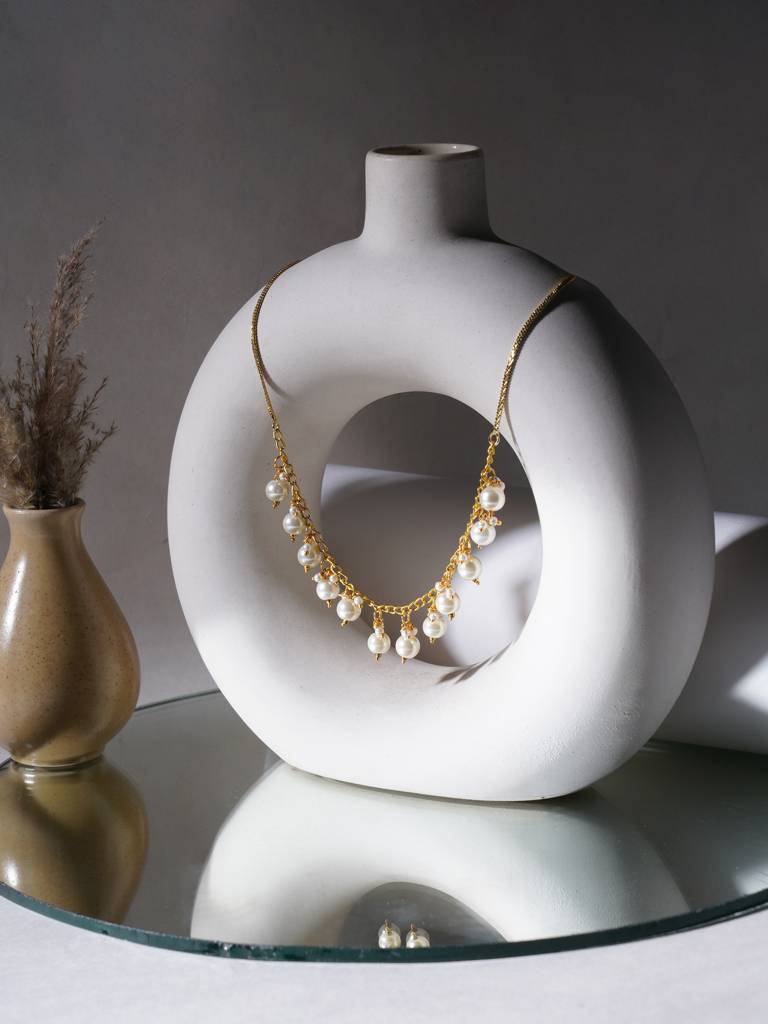Golden Pearl Neckpiece : RRA23-66
