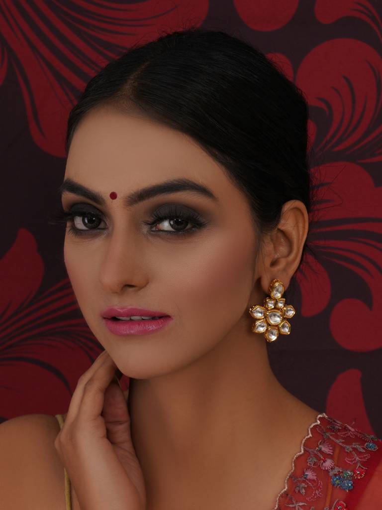 Kundan Flower Earrings : RRA23-28