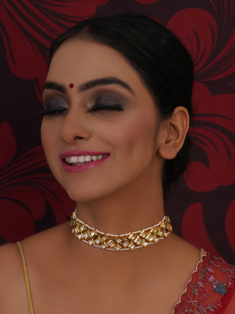 Kundan & Pearl Neckpiece : RRA23-64