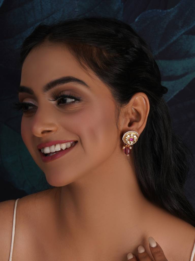 Kundan Studs With Stones : RRA23-27