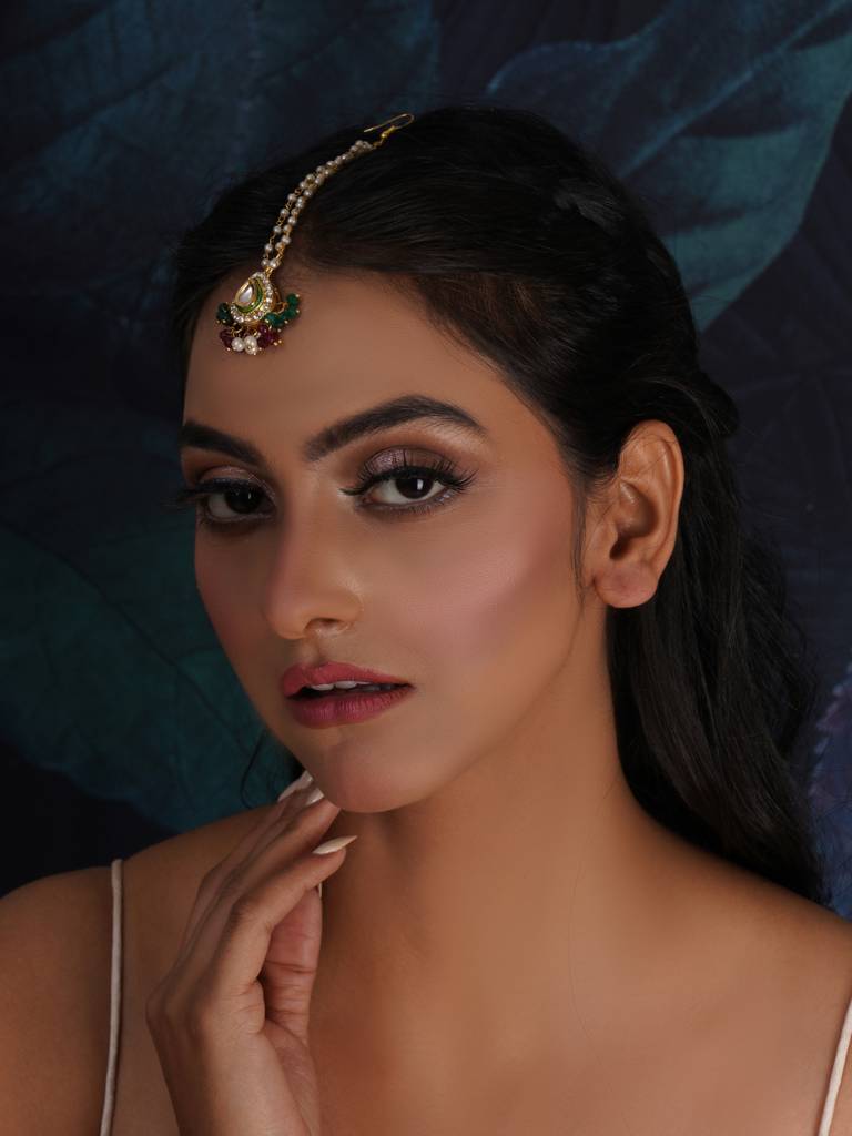 Multi Kundan & Crystal Maang Tikka : RRA23-42