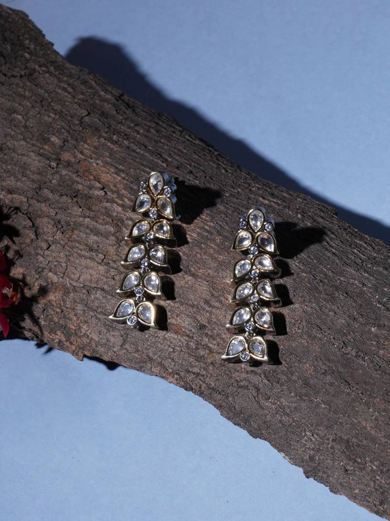 Long Kundan Earrings : RRA23-24